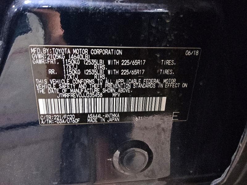 2018 TOYOTA RAV4 XLE 12