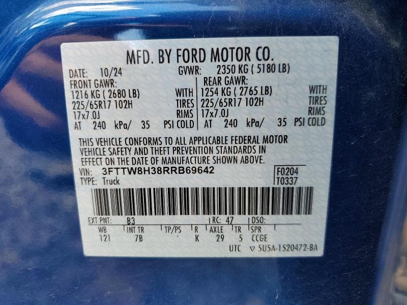 2024 FORD MAVERICK XLT 12