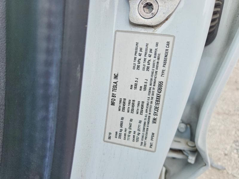 2019 TESLA MODEL 3 13