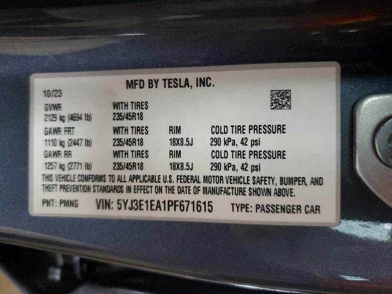 2023 TESLA MODEL 3 12