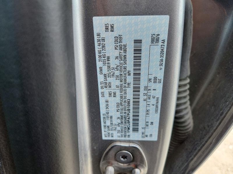 2023 FORD ESCAPE ST LINE SELECT 13