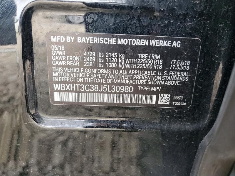 2018 BMW X1 XDRIVE28I XDRIVE28I 12