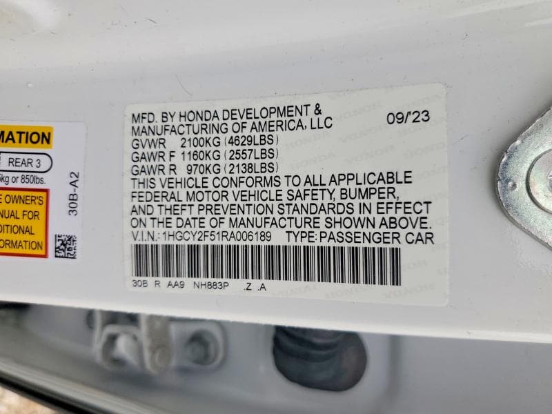 2024 HONDA ACCORD HYBRID SPORT HYBRID SPORT 12
