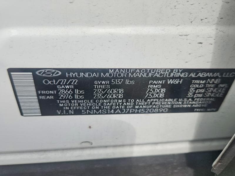 2023 HYUNDAI SANTA FE SE 13