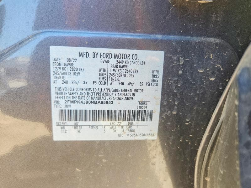 2022 FORD EDGE SEL 12