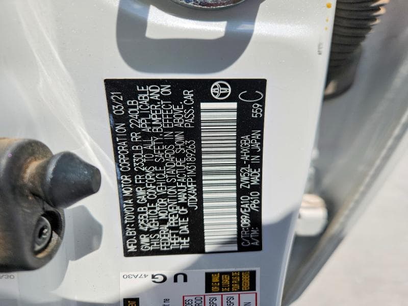 2021 TOYOTA PRIUS PRIME LIMITED LIMITED 12