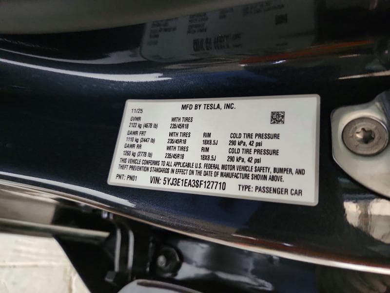 2025 TESLA MODEL 3 12