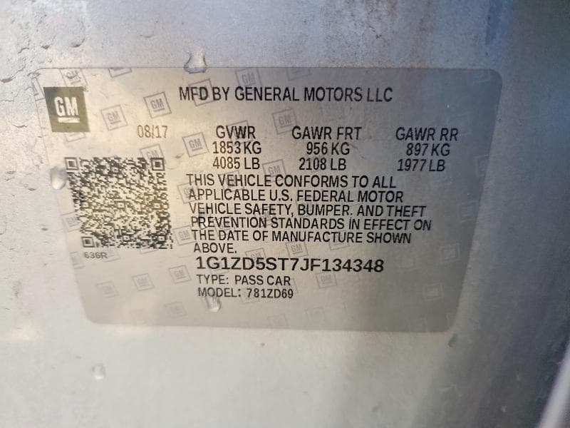 2018 CHEVROLET MALIBU LT LT 13