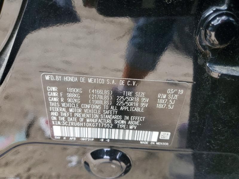 2019 HONDA HR-V SPORT SPORT 13