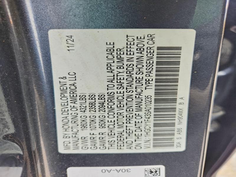 2025 HONDA ACCORD SE SE 12