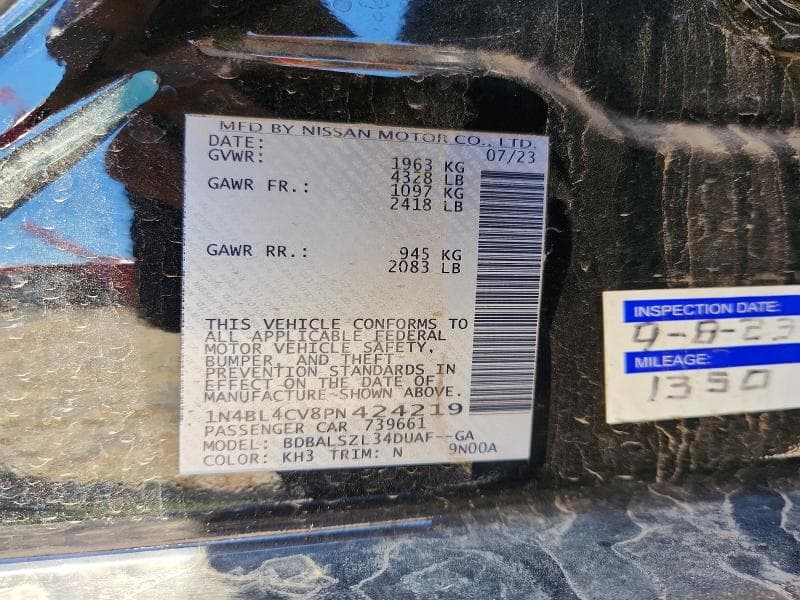 2023 NISSAN ALTIMA SR SR 12