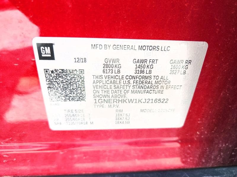 2019 CHEVROLET TRAVERSE LT 13