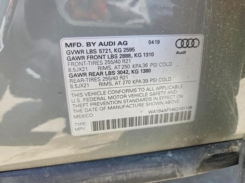 2019 AUDI SQ5 PREMIUM PLUS PREMIUM PLUS 13