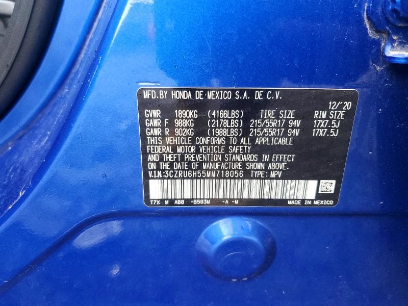 2021 HONDA HR-V EX EX 13