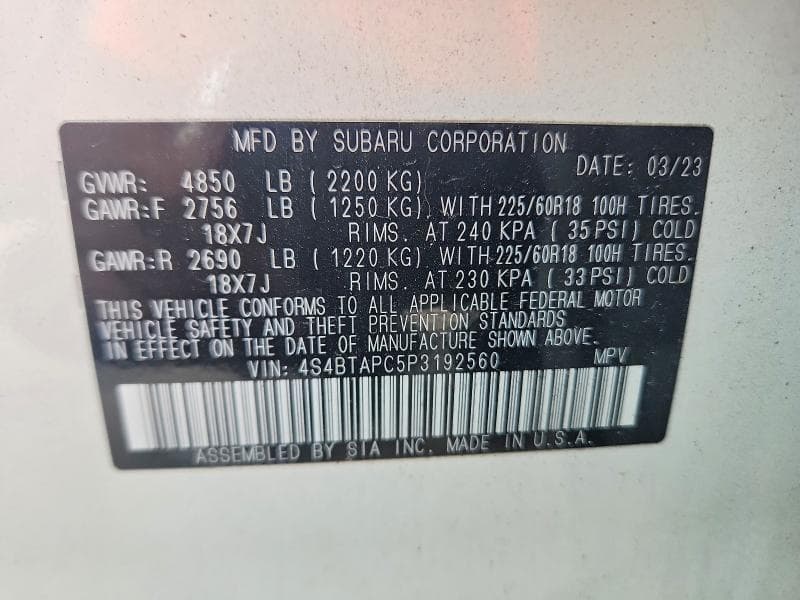 2023 SUBARU OUTBACK TOURING TOURING 13