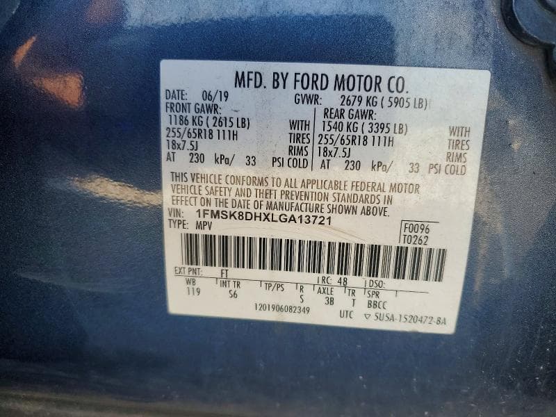 2020 FORD EXPLORER XLT 13