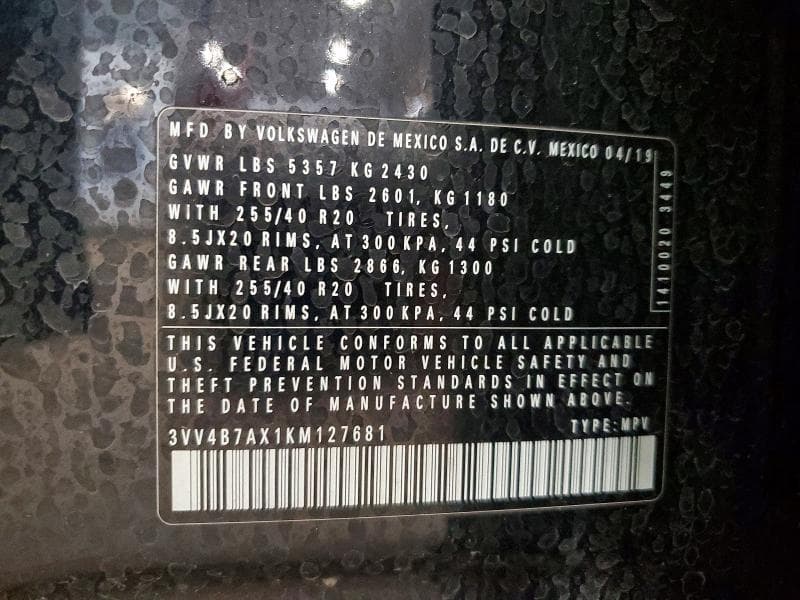 2019 VOLKSWAGEN TIGUAN SEL PREMIUM 13