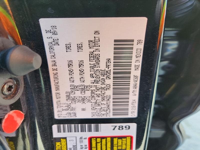 2019 TOYOTA TACOMA SR V6 12