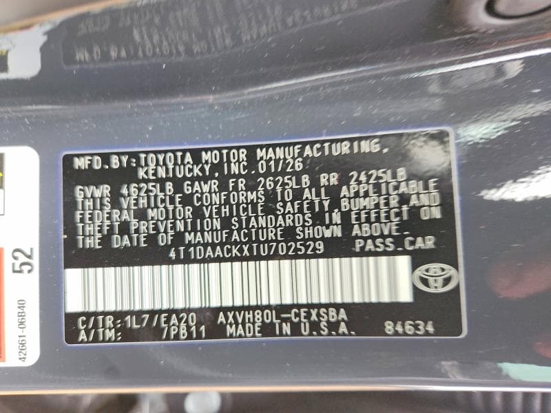 2026 TOYOTA CAMRY SE SE 12