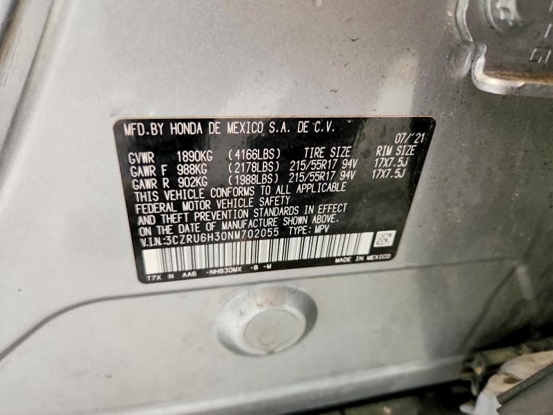 2022 HONDA HR-V LX 12
