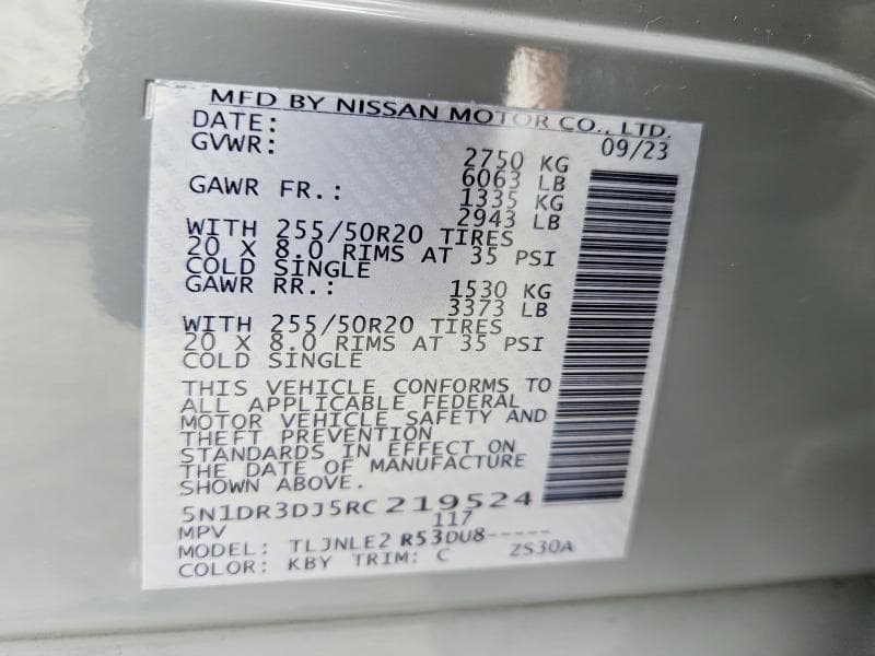 2024 NISSAN PATHFINDER PLATINUM 13