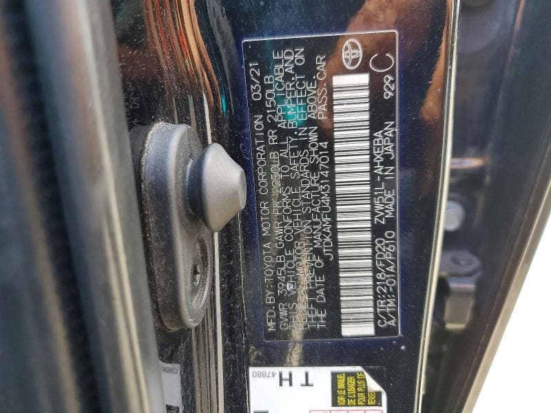 2021 TOYOTA PRIUS LE 13