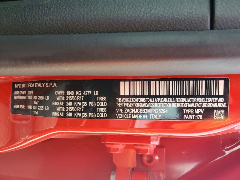 2021 JEEP RENEGADE LATITUDE LATITUDE 13