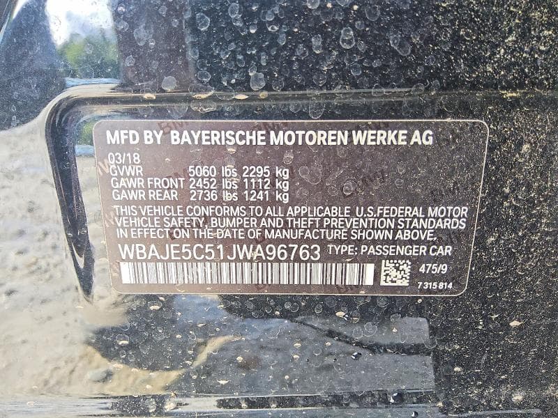 2018 BMW 540 I 12