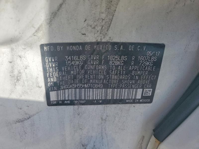 2017 HONDA FIT LX LX 12