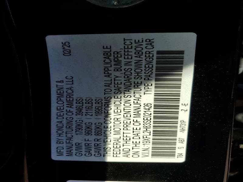 2025 HONDA CIVIC SPORT 12