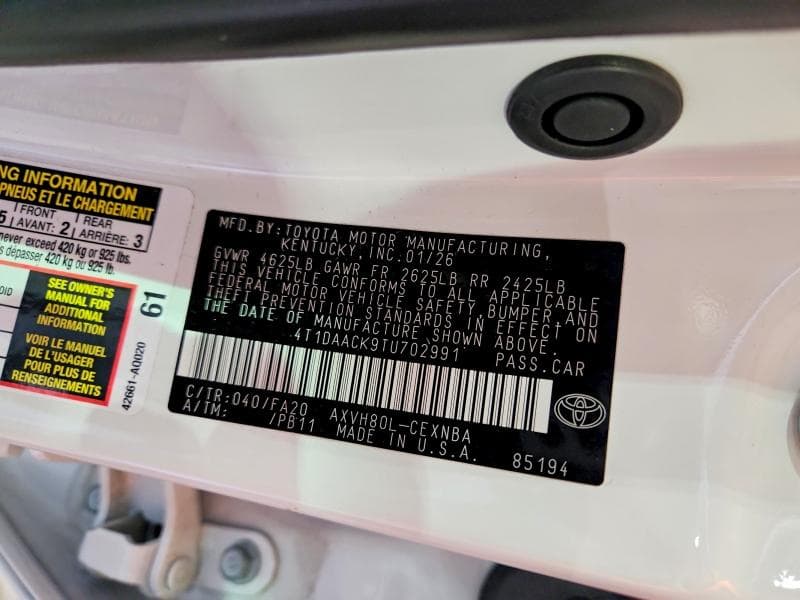 2026 TOYOTA CAMRY LE 13