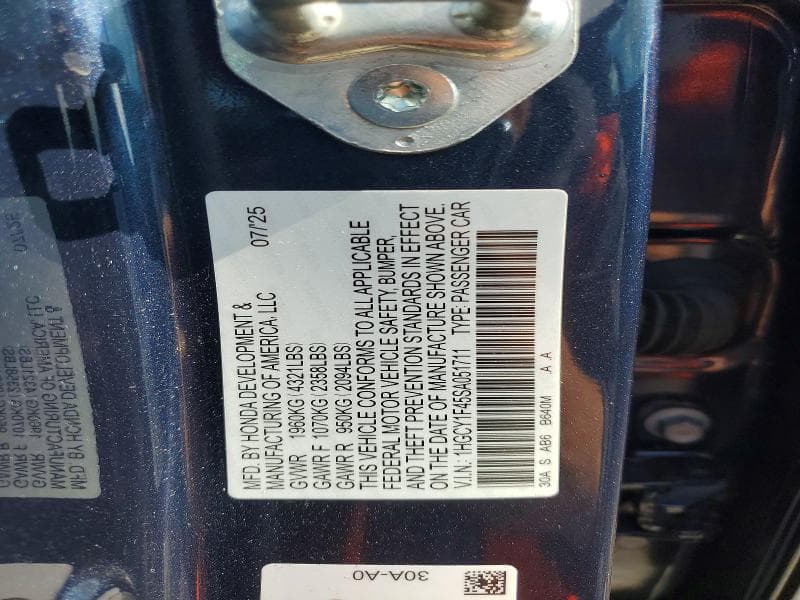 2025 HONDA ACCORD SE SE 12