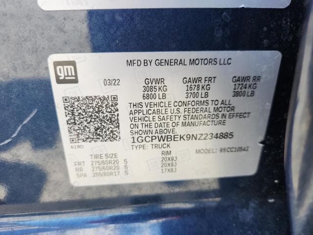 2022 CHEVROLET SILVERADO LTD C1500 CUSTOM 12