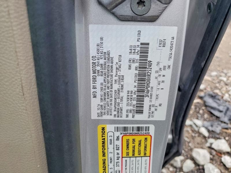 2017 FORD FUSION SE SE 12