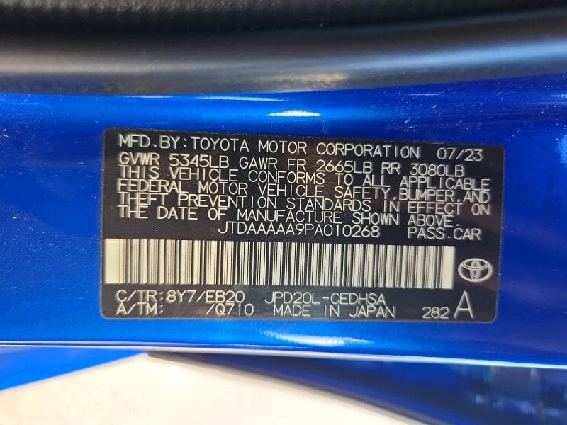 2023 TOYOTA MIRAI LIMITED 12