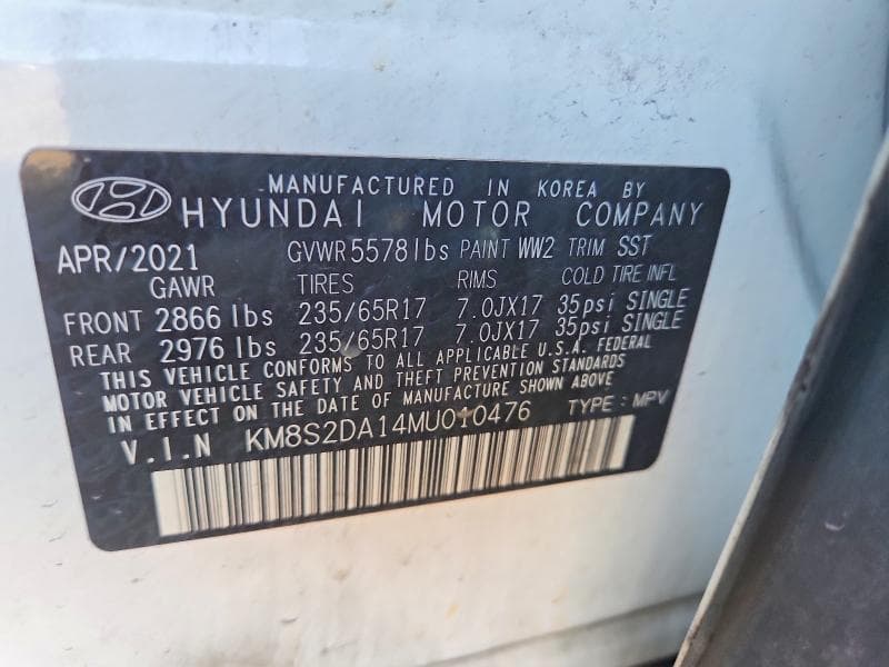 2021 HYUNDAI SANTA FE BLUE 13