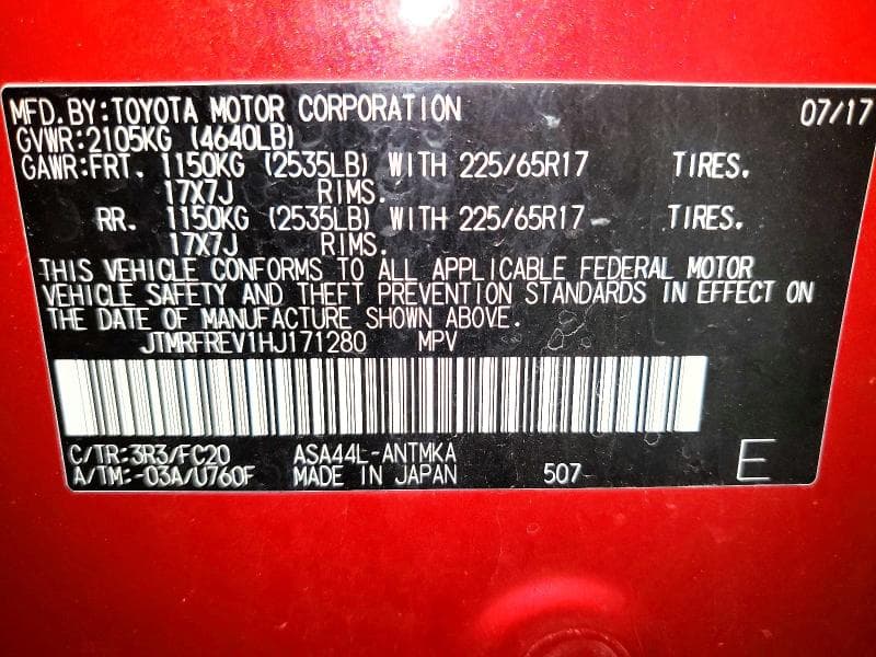 2017 TOYOTA RAV4 XLE XLE 13