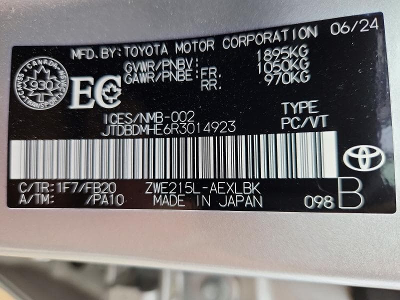 2024 TOYOTA COROLLA HYBRID LE 13