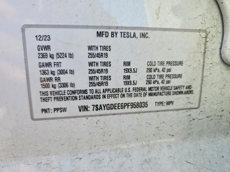 2023 TESLA MODEL Y 12