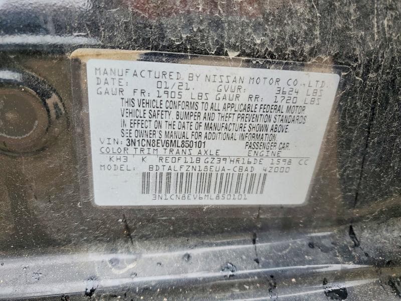 2021 NISSAN VERSA SV 12