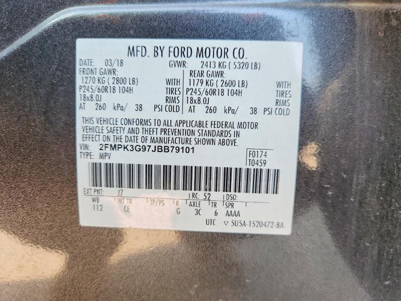 2018 FORD EDGE SE 14