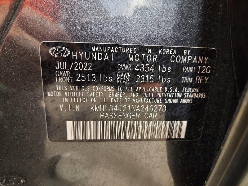 2022 HYUNDAI SONATA LIMITED LIMITED 12
