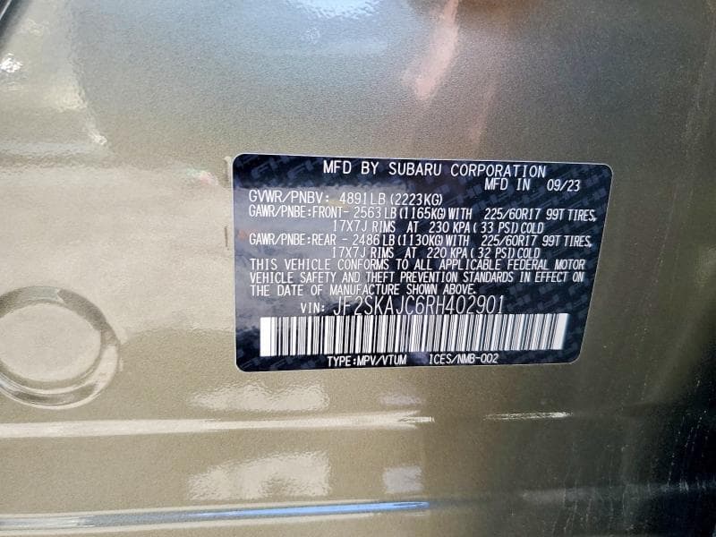 2024 SUBARU FORESTER WILDERNESS 13