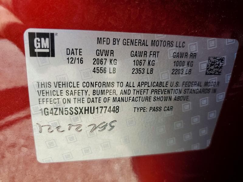 2017 BUICK LACROSSE PREFERRED PREFERRED 12