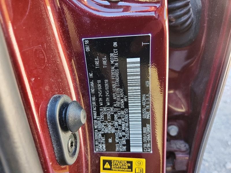 2018 TOYOTA HIGHLANDER XLE XLE 13