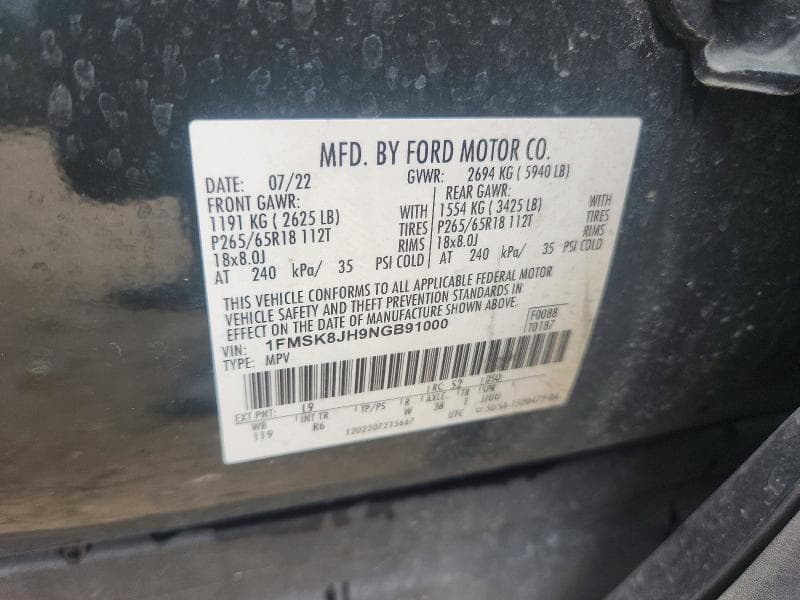 2022 FORD EXPLORER TIMBERLINE TIMBERLINE 13