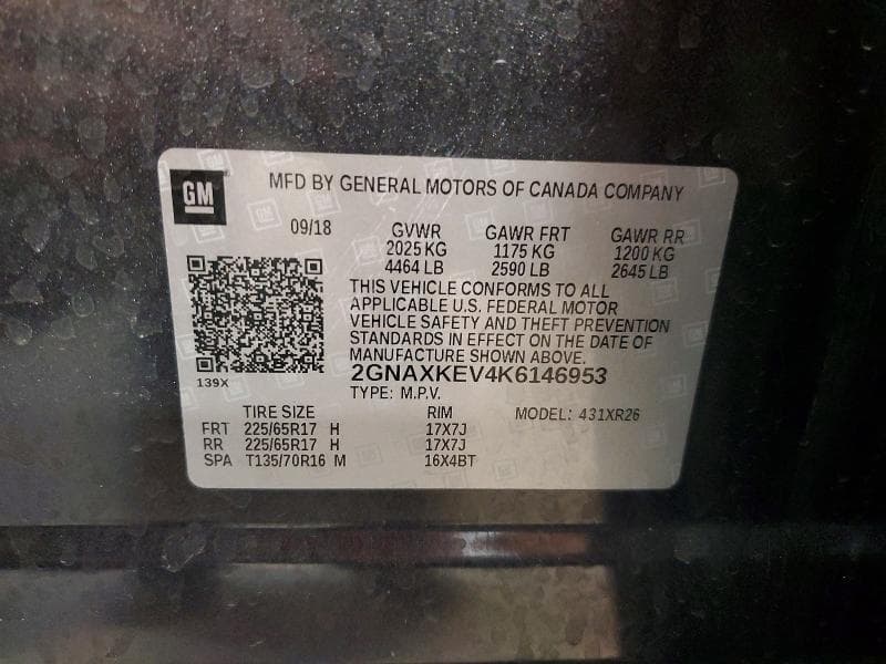 2019 CHEVROLET EQUINOX LT LT 12