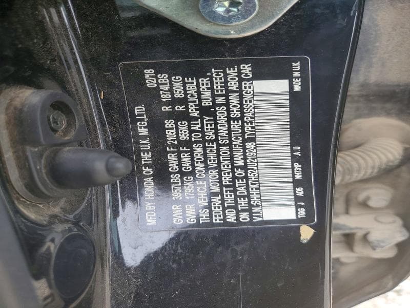 2018 HONDA CIVIC EX 12