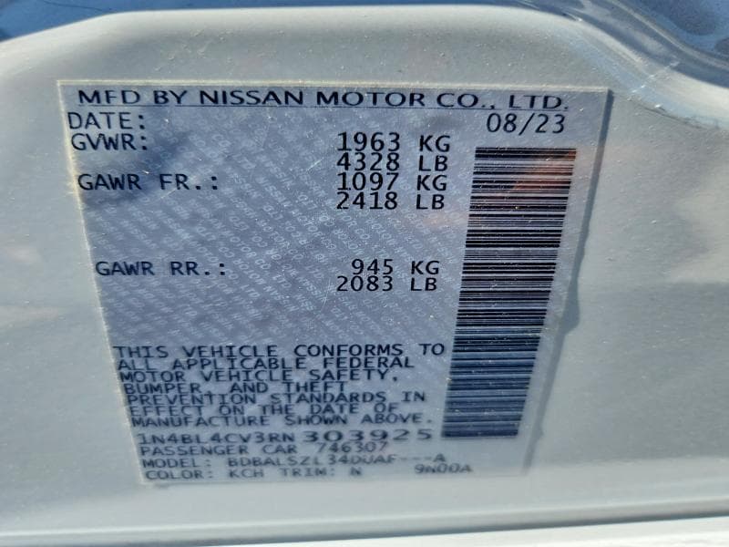 2024 NISSAN ALTIMA SR 12