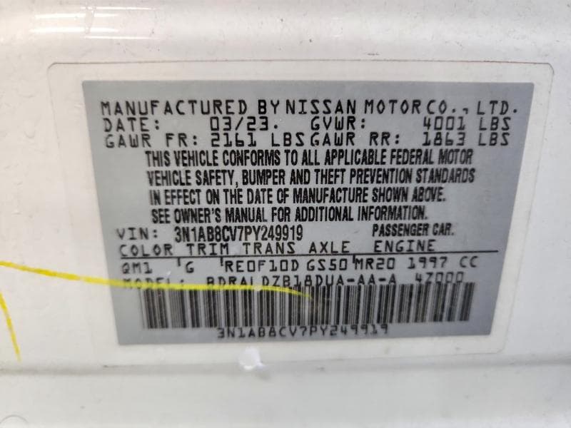 2023 NISSAN SENTRA SV SV 12